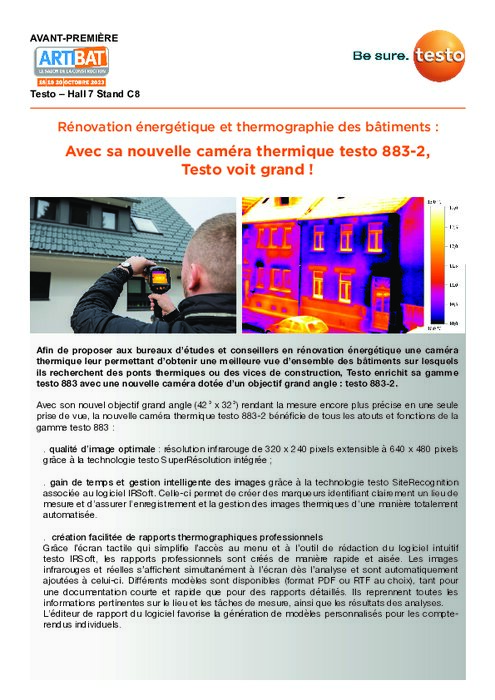 Thermographie / Caméras thermiques Testo